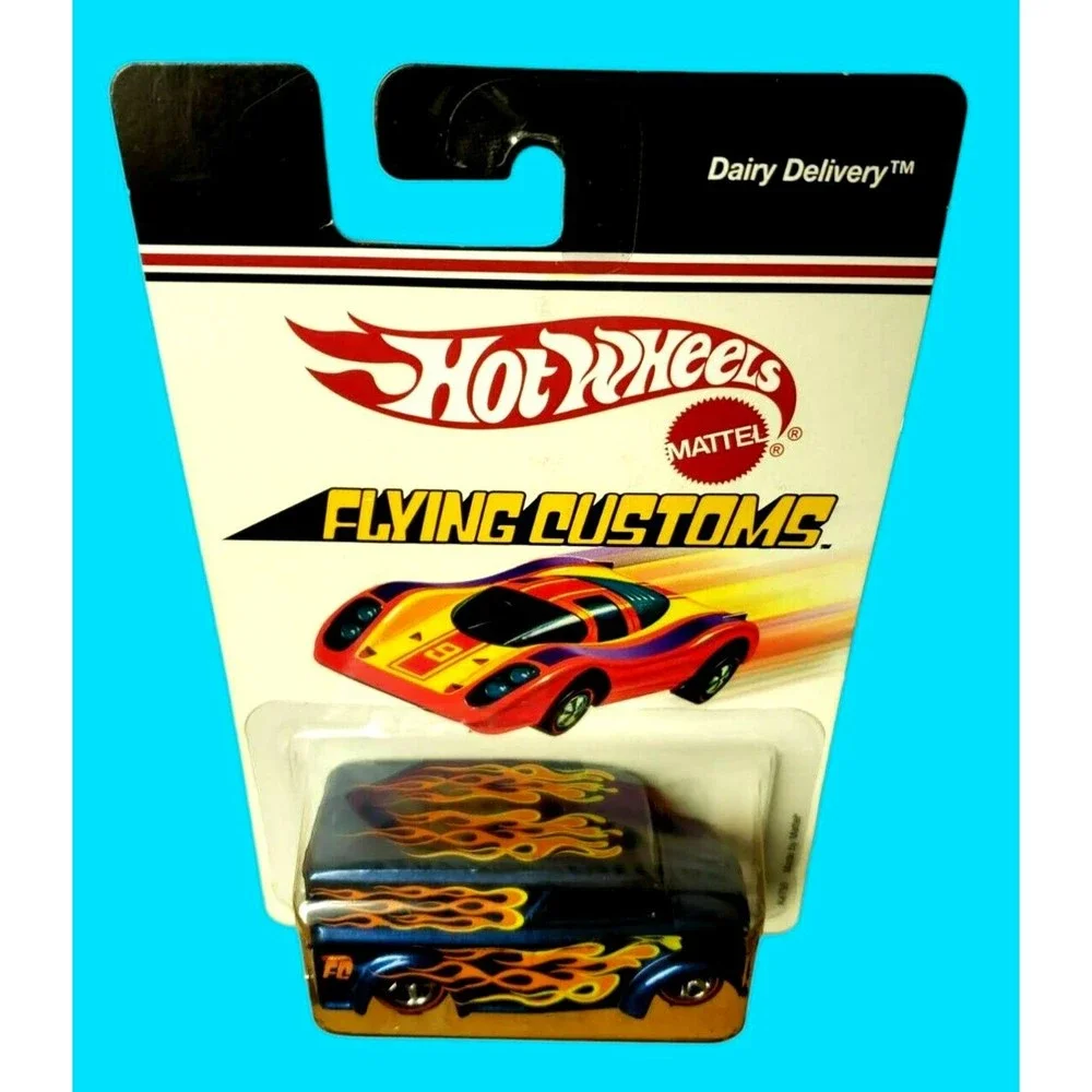 2006 Hot Wheels Flying Customs Dairy Delivery Blue Diecast MOC 1:64 #K4750